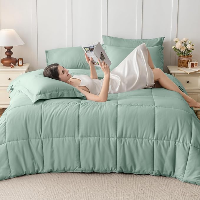 JOLLYVOGUE King Comforter Set, Ultra-Soft Bed in a Bag King Size 7 Pieces - Image 7