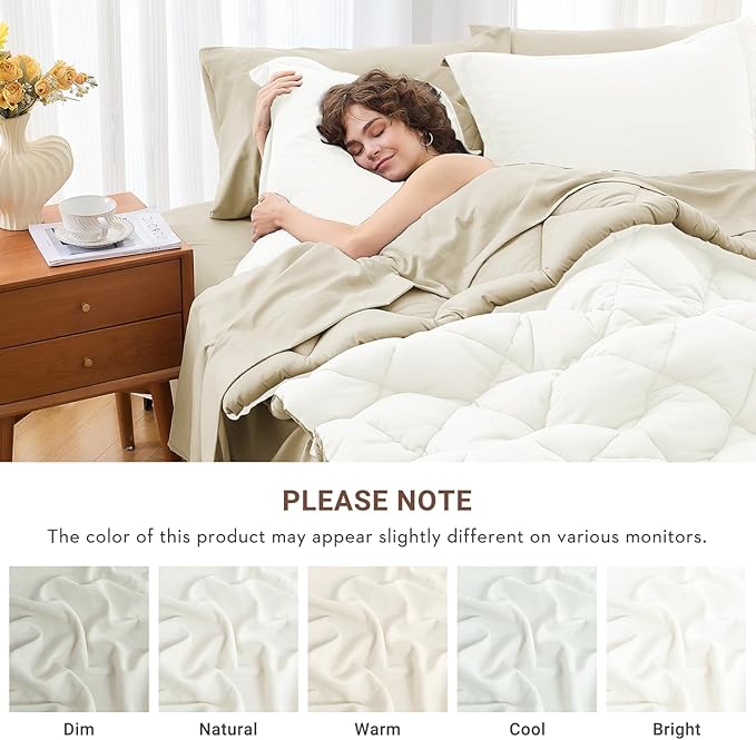MUXHOMO 7 Pieces California King Comforter Set, Reversible Bed in a Bag Cal - Image 4