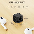 12 Pack Magnetic Cable Clip Organizer Cord Holder, Picozon Adhesive Cable Management, Wire Phone USB Charger Cable Holder, Keeper Organizer for Office Home Desktop Table - Black