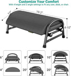 YEASHEIN Adjustable Foot Rest for Under Desk at Work, Ergonomic Under Desk Footrest with 6 Positions, Foot Stools for Under Office Desk Chair, Leg Rest for Home, Car, Computer, Gaming Accessories