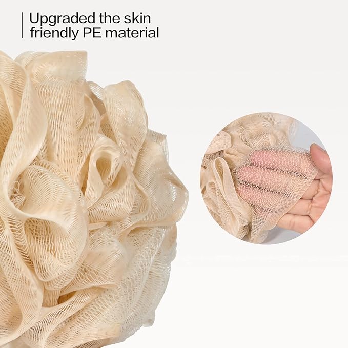 Fishent Loofah Bath Sponge Shower Loofahs, 4 Pack Soft Loofa Exfoliating Body - Image 5