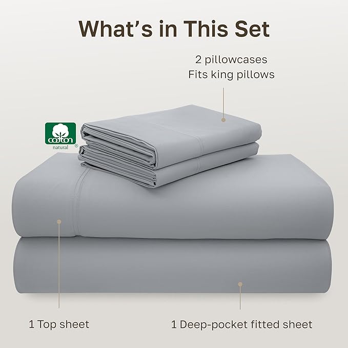 California Design Den Deep Pocket King Sheets Set - Image 4