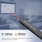 Norwii N76 Rechargeable Presentation clicker with Pointer, Long Range Presentation Remote, Wireless Presenter for PowerPoint Presentations, Slide Control (Black with Red Light)
