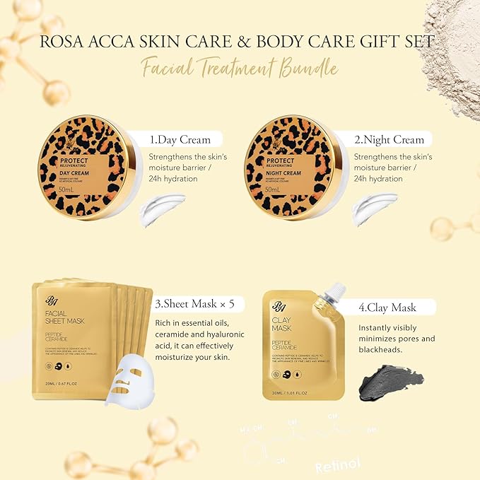23 Pcs Mother's Day Gift for Mom, Leopard Skin Care Set for Women, Bath and - Image 3
