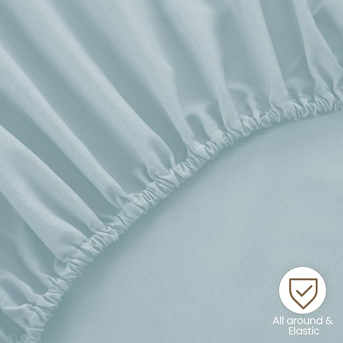 ROSE&RISY Black Full Fitted Sheet, Soft and Breathable - Image 5