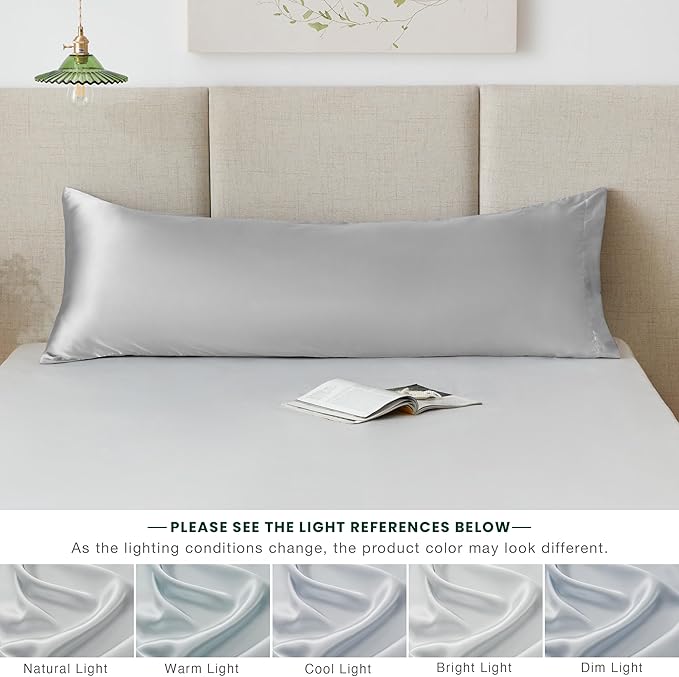 Love's cabin Satin Body Pillowcase 20x54, Cooling Pillow Cover - Image 8
