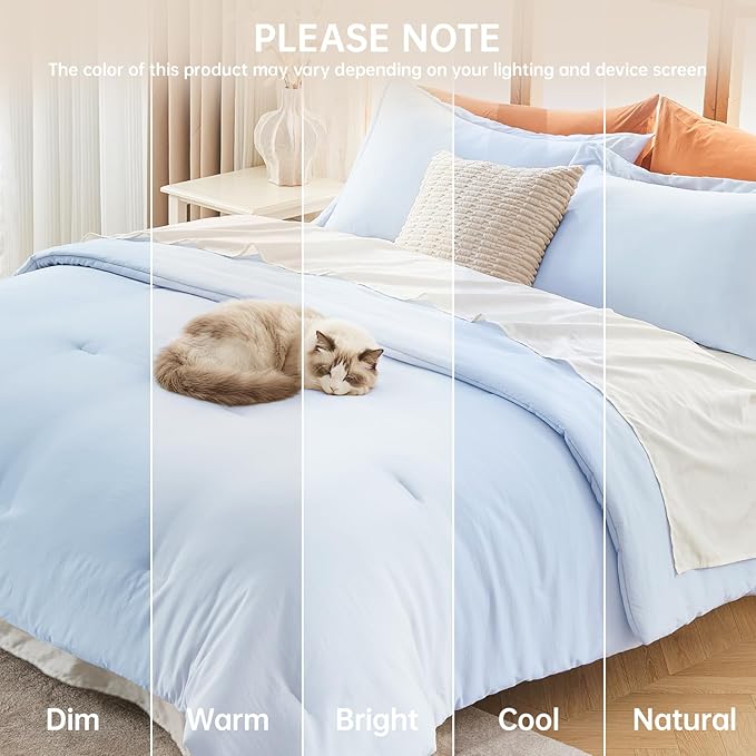 MUXHOMO Queen Comforter Set, All Season Ultra Soft Down Alternative Bedding - Image 9