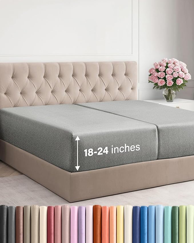 Extra Deep Split King Fitted Sheet by CGKUnlimited
