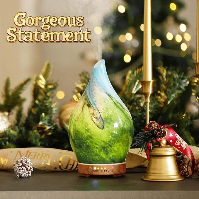 Porseme 150ml Essential Oil Diffuser Glass Color Changing Aroma Air Diffusers - Image 4
