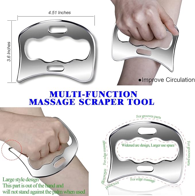 BYYDDIY 4 in 1 Muscle Scraper Tool Kit, Scraping Massage Tools - Image 4