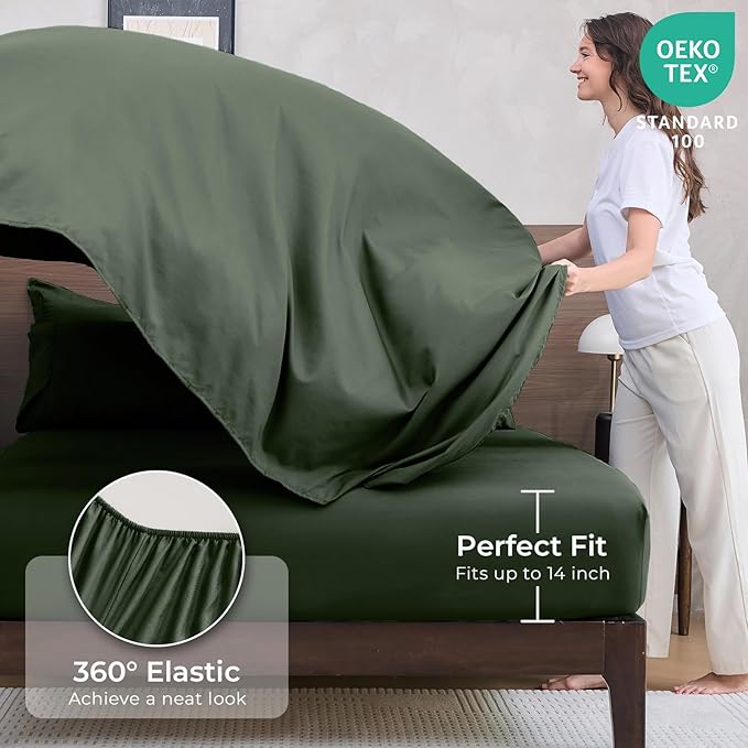 HEVUMYI Army Green Twin-XL Comforter Set - Image 5