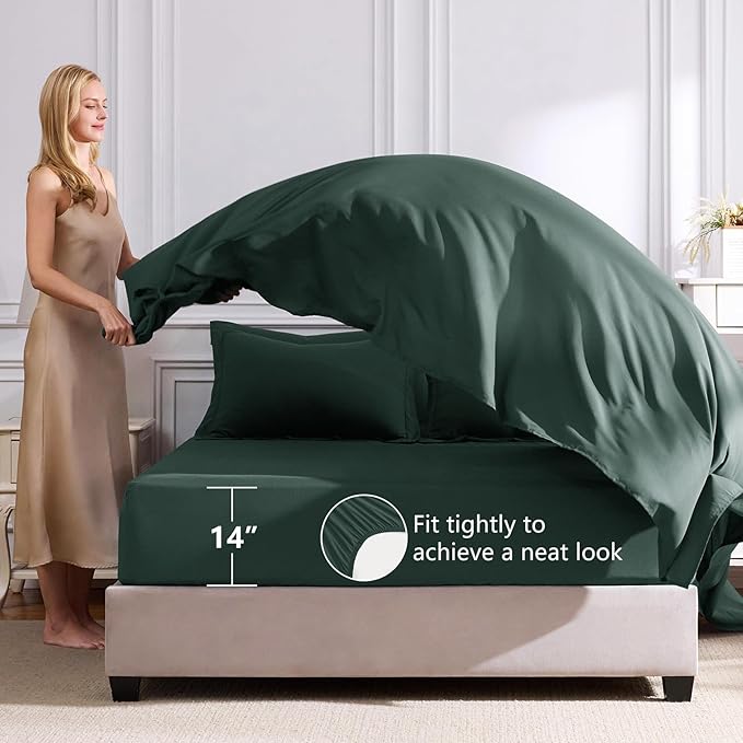 CozyLux Full Size Comforter Sets Forest Green - Image 5
