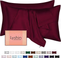 Silk Pillow Cases 2 Pack Standard Size by LYSHINSILKPILLOWCASES