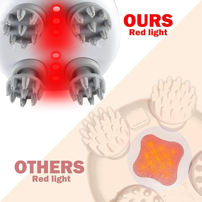 Electric Scalp Massager with red Light Therapy, Waterproof Head Massager with - Image 7