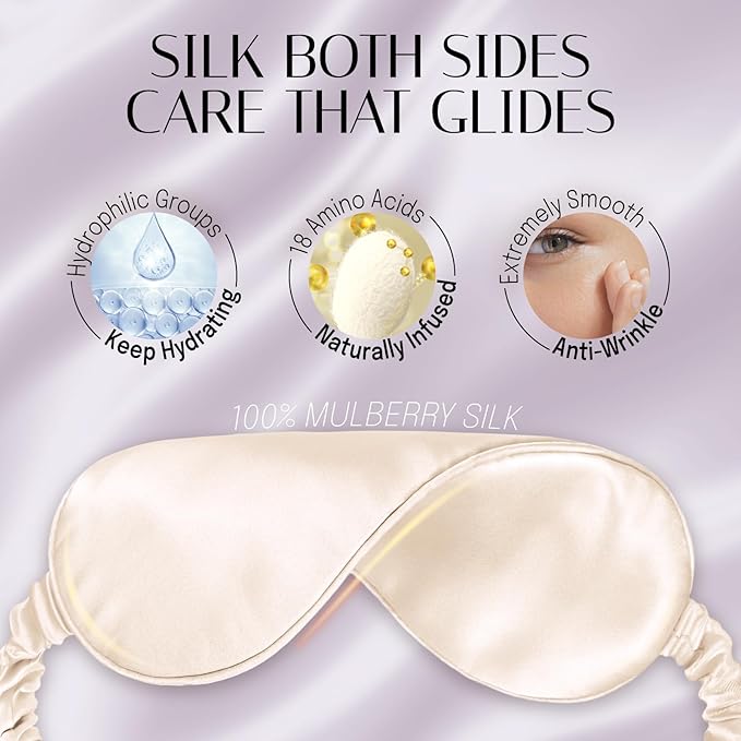 Silk Sleep Mask Eye Mask Blindfold - Image 5