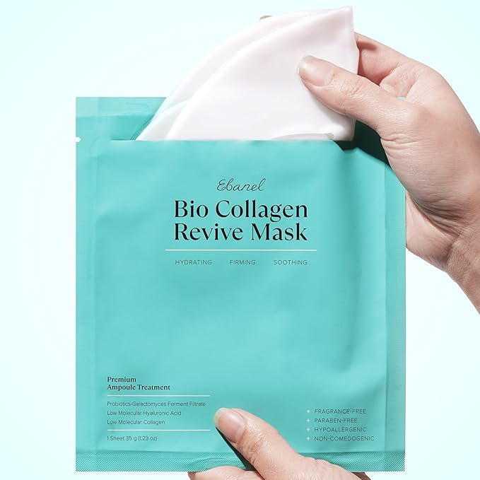 Ebanel Bio Collagen Face Mask, Hyaluronic Acid, Niacinamide, Rose Water - Image 8