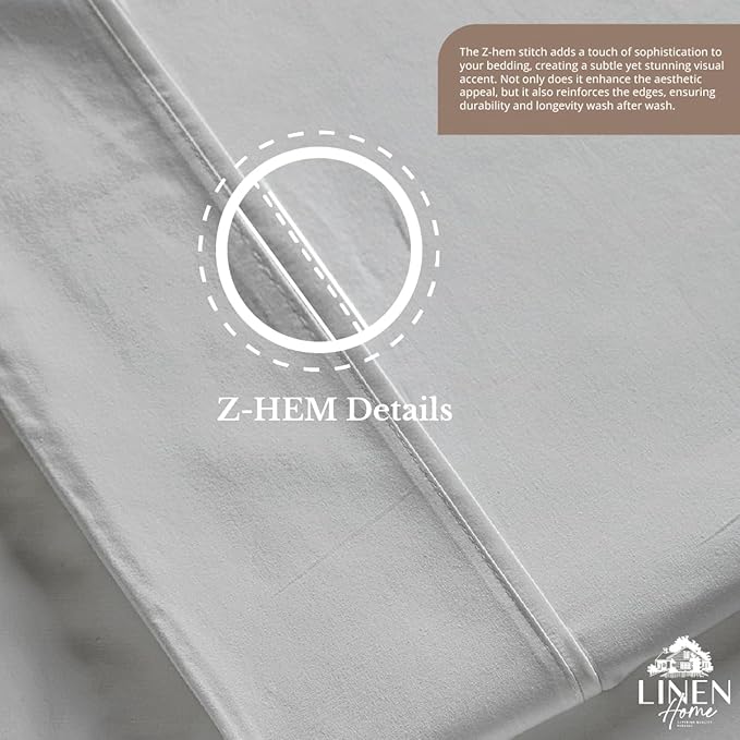 Linen Home 100% Cotton Percale 1 Flat Sheet, Twin Size - Image 5