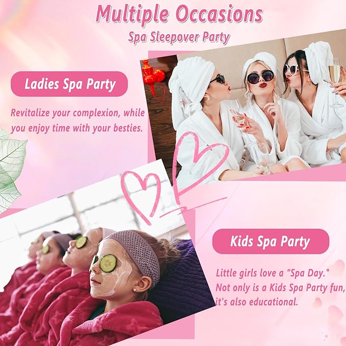 55Pcs Spa Party Supplies for Girls, Spa Party Favors Skincare Fruit Face Masks - Image 3