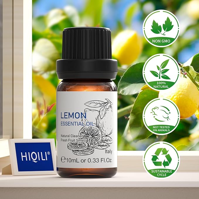 HIQILI Lemon Essential Oil, Household Cleaning, Air Purification, Skin Care - Image 9