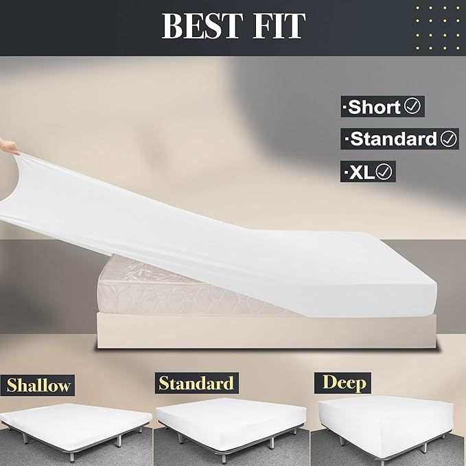 Soft Stretch Full Size Fitted Sheet Only - Image 4