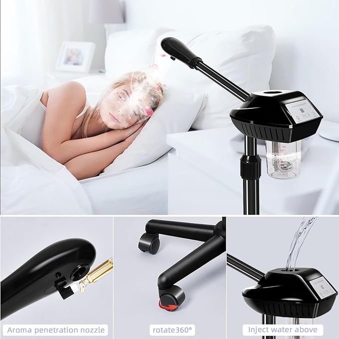 Retain time Facial Steamer, Face Steamer on on Wheels - Image 4