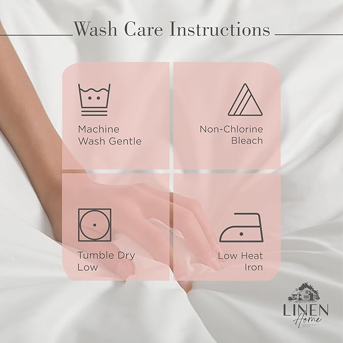 Linen Home 100% Cotton Percale Sheets Full Size, English Rose, Deep Pocket - Image 5