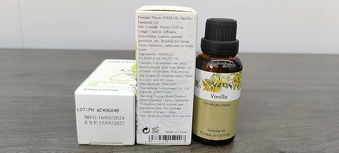 Vanilla Essential Oil, 1.01Fl.Oz PHATOIL Pure Essential Oil Singles - Image 8