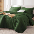 MUXHOMO 7 Pieces Full Comforter Set, Seersucker Bed in a Bag Full Size by MUXHOMO