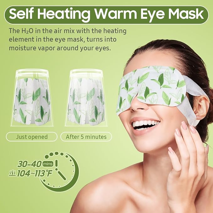 BeHoomi 20Packs Steam Eye Mask, Heated Eye Mask Warm Compress - Image 5