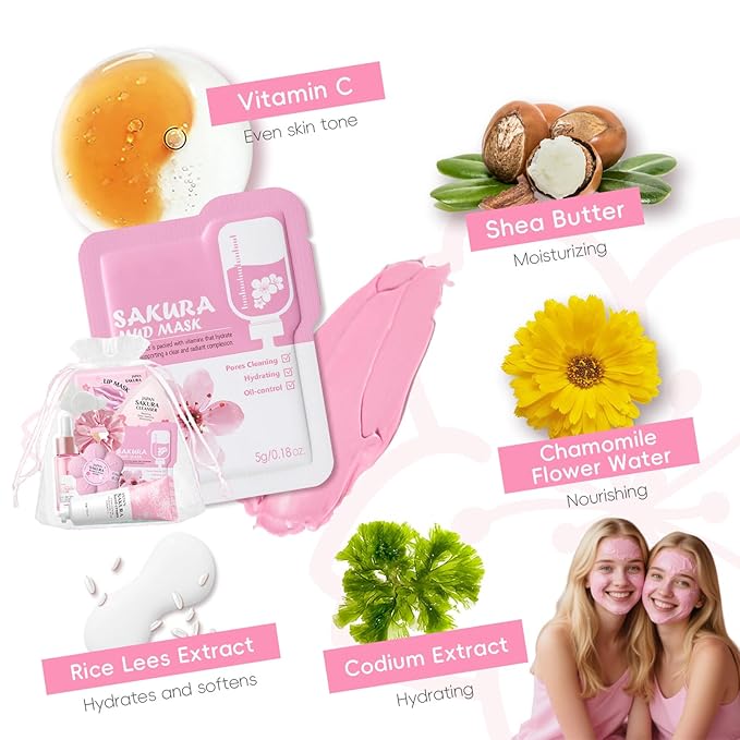 Spa Party Supplies for Women Girl, Face Cleanser, Hand Cream, Lip Mask - Image 7