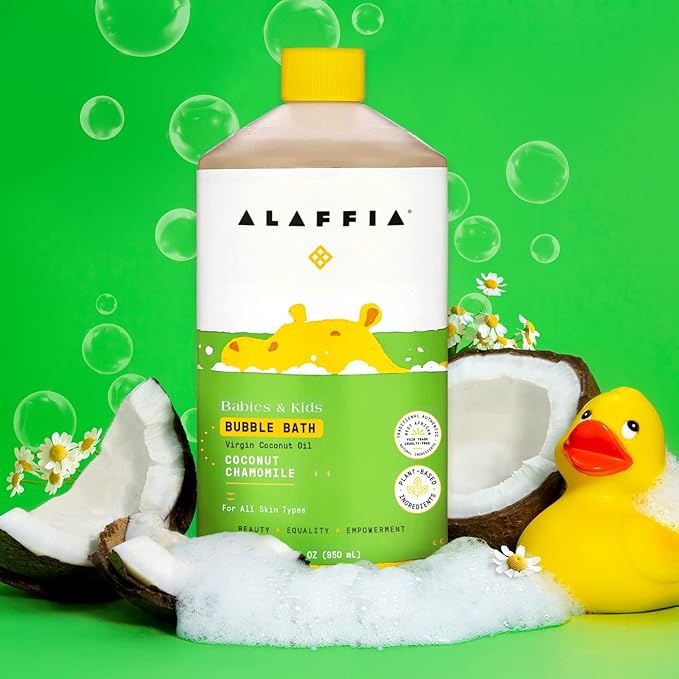Alaffia Bubble Bath for Babies & Kids, Coconut Chamomile 2-Pack – Long-Lasting - Image 7