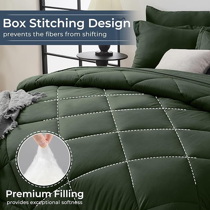 HEVUMYI Army Green Full Comforter Set - Image 4