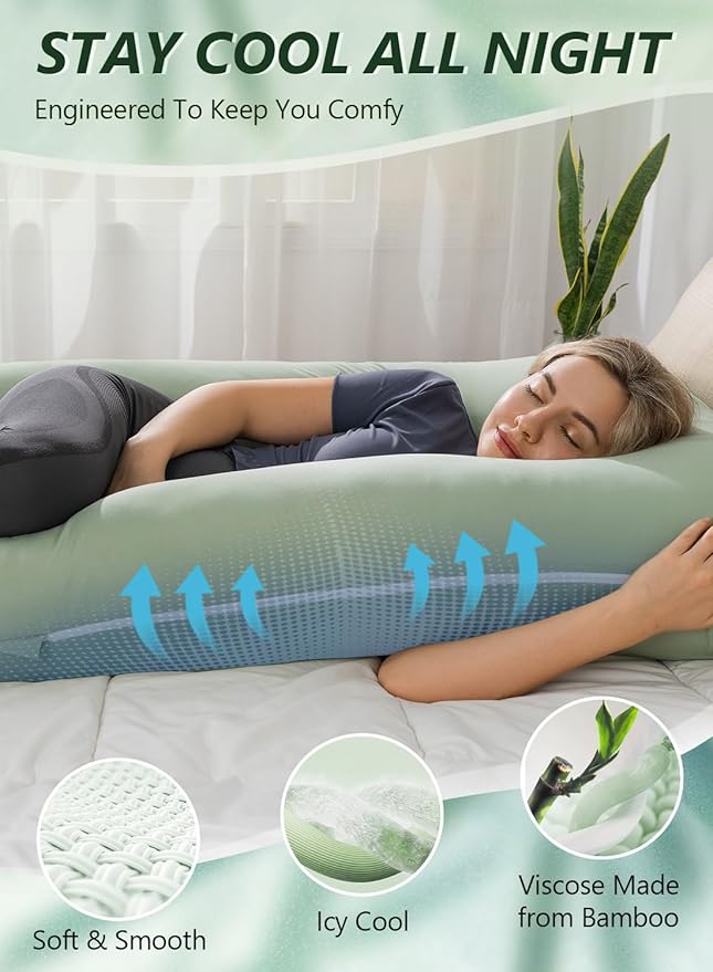 Meiz Pregnancy Pillow, U Shaped Pregnancy Pillows - Image 4