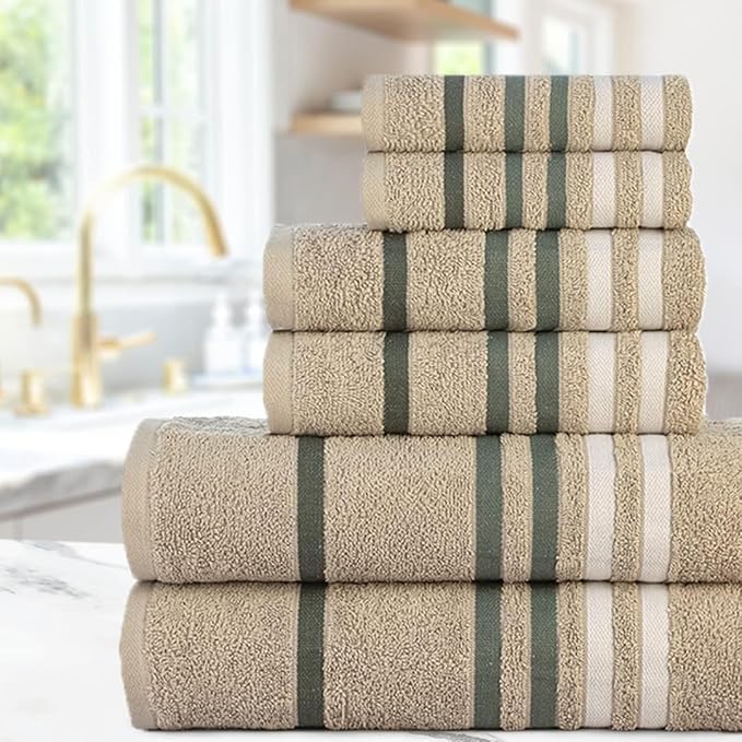 CASA COPENHAGEN Exotic 6 Pieces Towel Set- Grey Violet, 525 GSM 2 Bath Towel 2 - Image 6