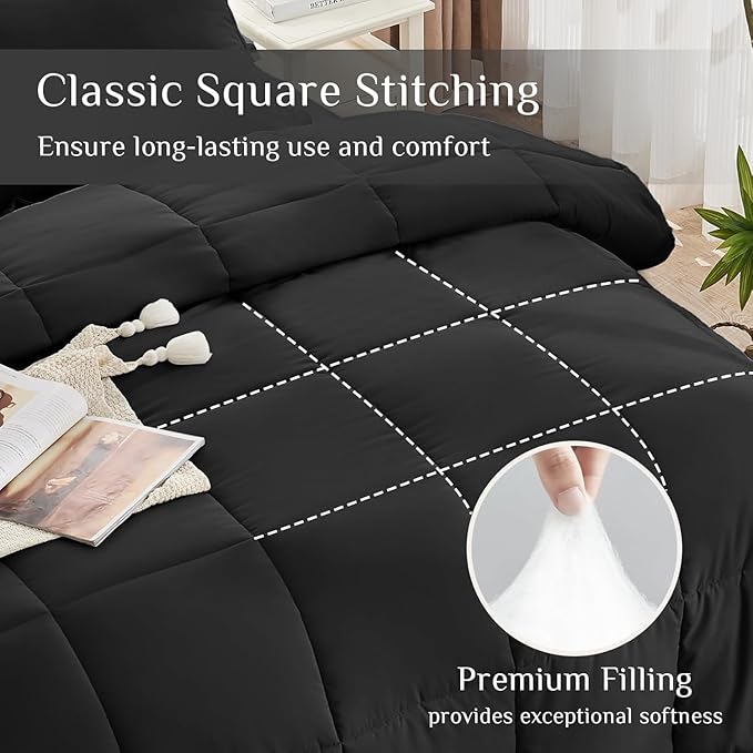 JOLLYVOGUE King Comforter Set, Ultra-Soft Bed in a Bag King Size 7 Pieces - Image 3