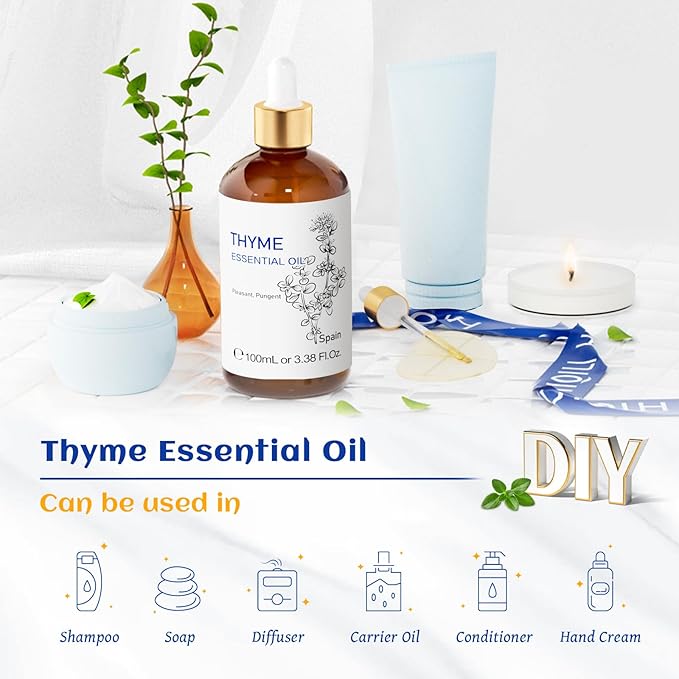 HIQILI 3.38 Fl Oz Thyme Essential Oil, 100% Pure Undiluted - Image 5