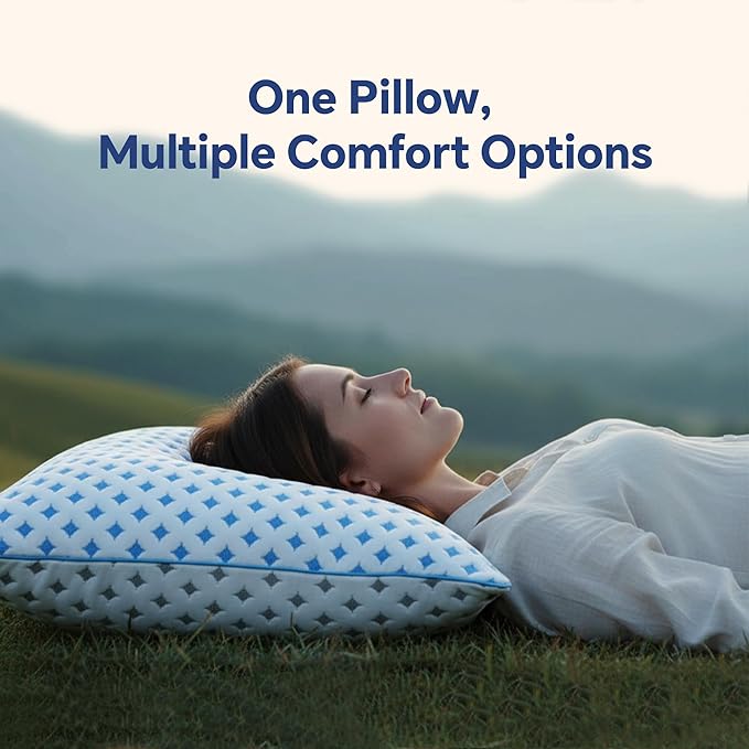 Memory Foam Pillow – Adjustable Loft Cooling Pillow Standard Size 1 Pack - Image 2