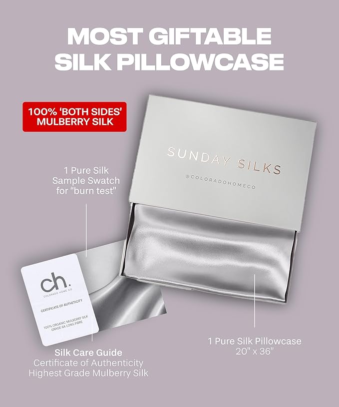 SUNDAYSILKS™ Premium Silk Pillow Cases | 100% Mulberry Silk Pillowcase - Image 6