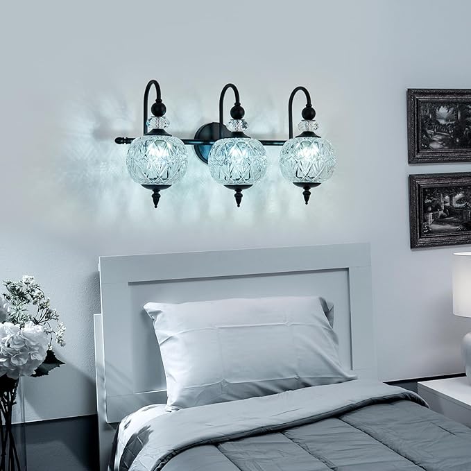 Piepooye Vintage Bathroom Light Fixtures Black Vanity Light - Image 9