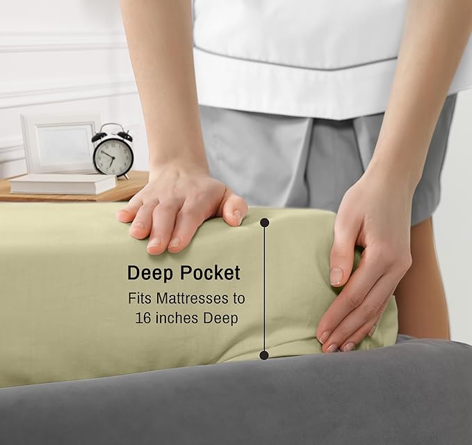 RUVANTI 100% Cotton Sheets – Full Size Percale Bedding, Cooling & Breathable - Image 6