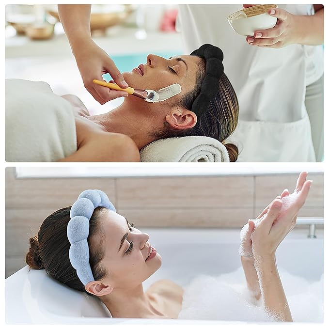 Ztomine Face Wash Headband, Puffy Makeup Headbands - Image 2