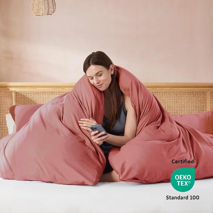 Nestl Pink Clay Duvet Cover Queen Size - Image 3