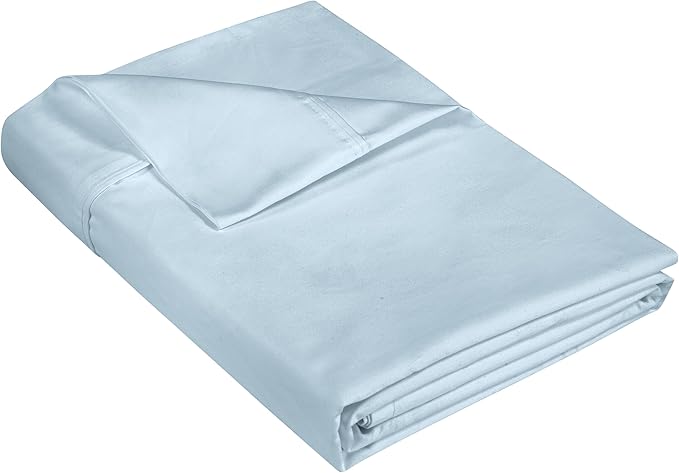 Royale linen 400 Thread Count 100% American Grown Cotton Flat Sheet by ROYALELINENS