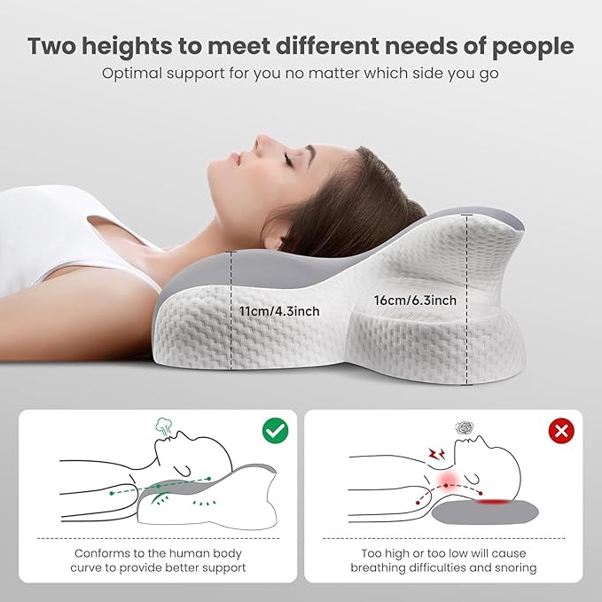 JINXIA Cervical Neck Pillow Memory Foam Pillows - Image 4
