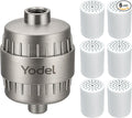 Yodel Shower Filter with 6 Cartridge Brushed Nickel by Yodel