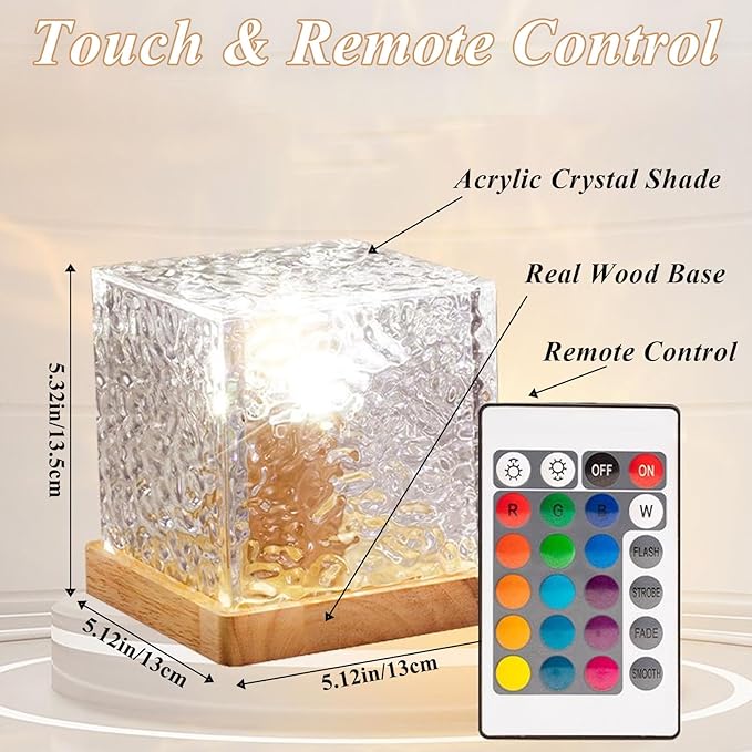 Aurora Ocean Wave Lights Projector No Wiring, Touch Cube Color Changing Light - Image 6
