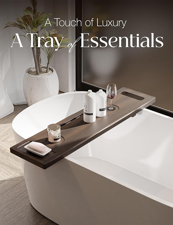 Tinamo Acacia Bathtub Tray Caddy - Image 5