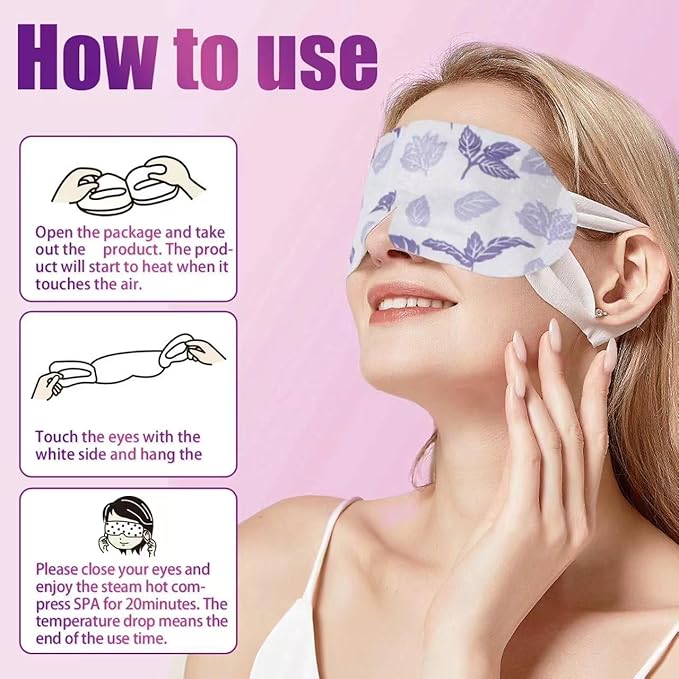 18 Packs Steam Eye Mask for Dry Eyes Self Heating Masks Cornea Care Rest - Image 5