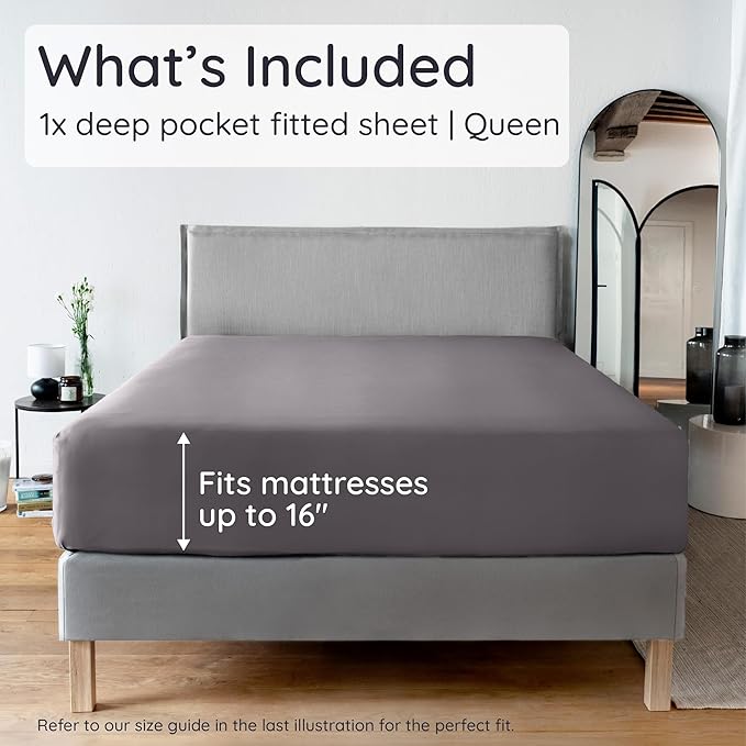 Bambaw 100% Viscose Derived from Bamboo Fitted Sheet Only, Soft Fitted Sheet - Image 2
