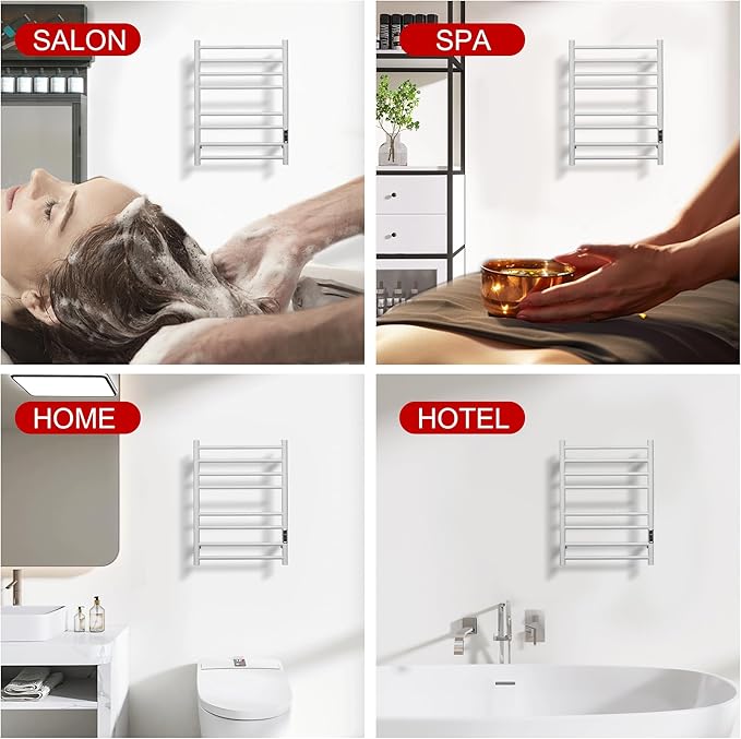 Heated Towel Racks for Bathroom, Wall Mounted Electric Towel Warmer Racks - Image 6
